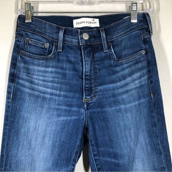 Aritzia Denim Forum The Nico Mid Rise Skinny Crop Jeans Released Hem 27 - Picture 3 of 11